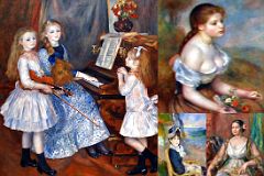 Top Met Paintings After 1860 22 Auguste Renoir The Daughters of Catulle Mendes, A Young Girl with Daisies, By the Seashore, Tilla Durieux